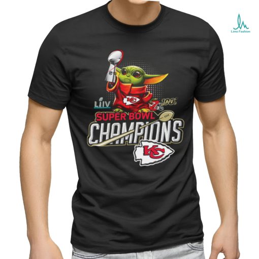 Baby Yoda Holding Super Bowl Cup Kansas City Chiefs T Shirt