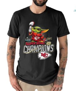 Baby Yoda Holding Super Bowl Cup Kansas City Chiefs T Shirt