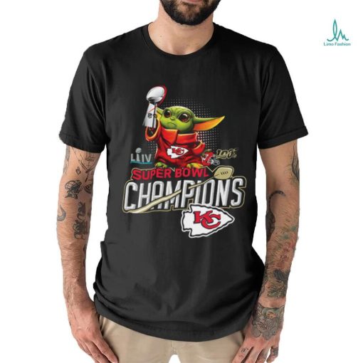 Baby Yoda Holding Super Bowl Cup Kansas City Chiefs T Shirt