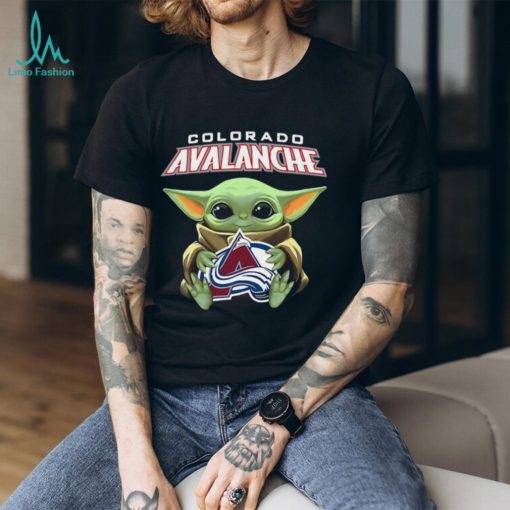 Baby Yoda Hug Colorado Avalanche Shirt