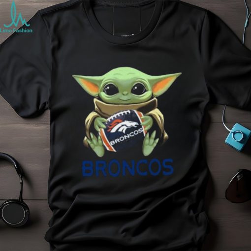 Baby Yoda Hug Denver Broncos T Shirt