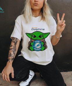 Baby Yoda Hug Miami Dolphins Logo Shirt