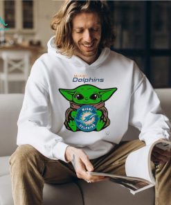 Baby Yoda Hug Miami Dolphins Logo Shirt