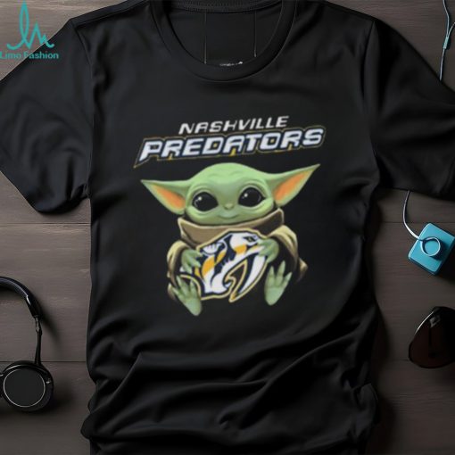 Baby Yoda Hug Nashville Predators Shirt