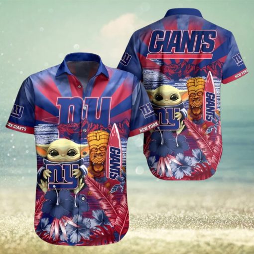 Baby Yoda NY Giants Hawaiian Shirt NFL Team Shirts