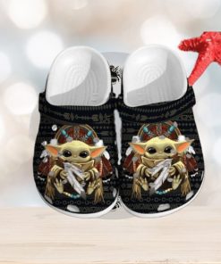 Baby Yoda Native American Unique Gifts For Star Wars Fan Love Independence Us Day Crocs Clog Shoes Star Wars Slippers Adults Classic Movie Gift For Mens Womens Crocs Clogs