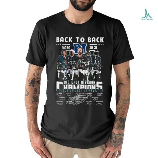 Back to back 2023 2024 nfc east division champions team player name signature shirt