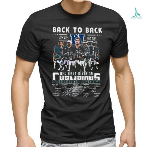 Back to back 2023 2024 nfc east division champions team player name signature shirt
