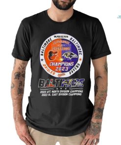Baltimore Ravens 2023 AFC North Division And Baltimore Orioles AL East Division Champions Shirt