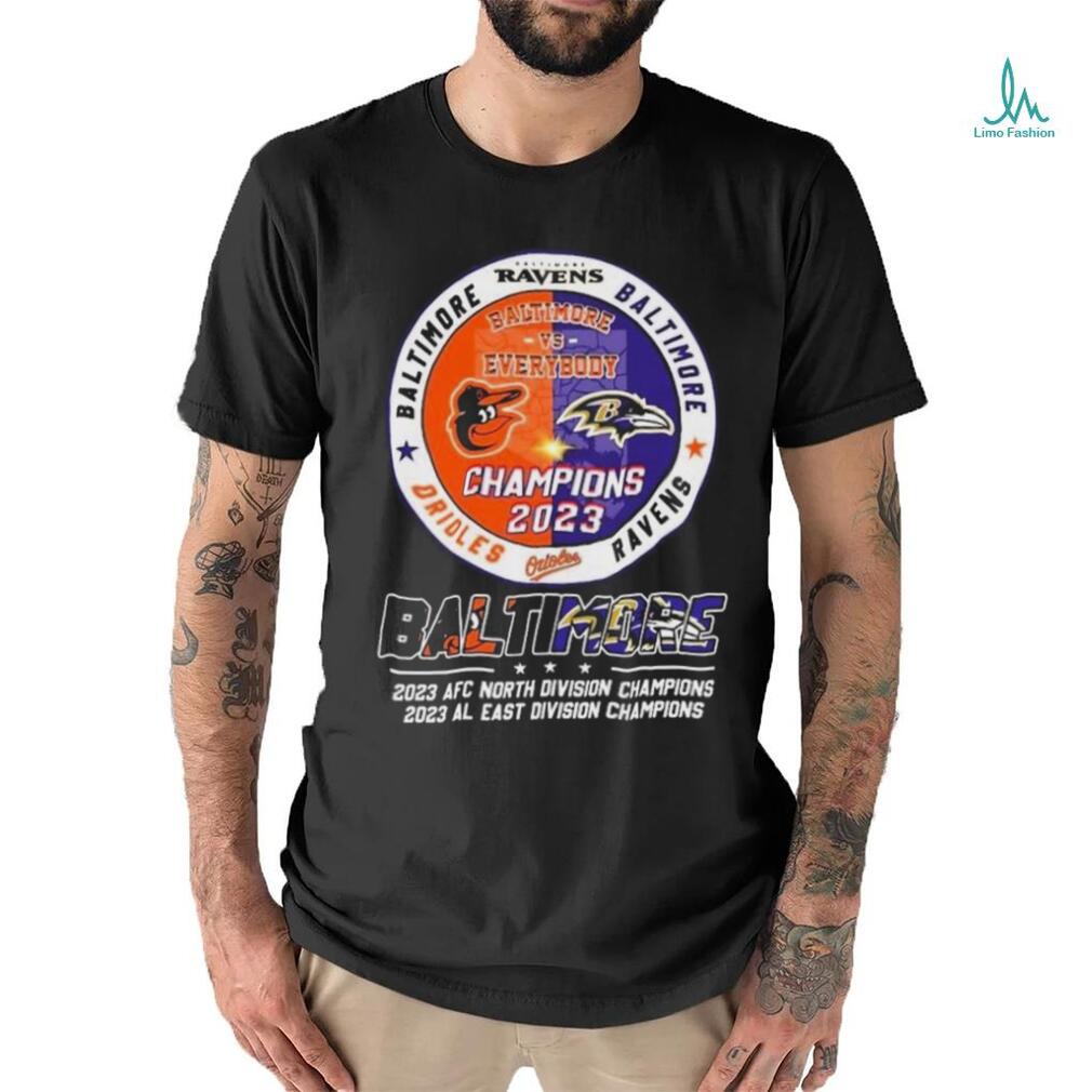 Baltimore Ravens 2023 AFC North Division And Baltimore Orioles AL East Division Champions Shirt Baltimore Ravens 2023 AFC North Division And Baltimore Orioles AL East Division Champions Shirt