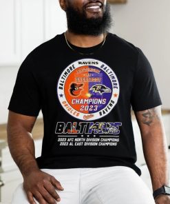 Baltimore Ravens 2023 AFC North Division And Baltimore Orioles AL East Division Champions Shirt