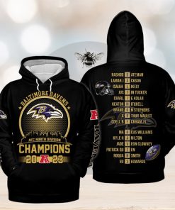 Baltimore Ravens 2023 Go Ravens Champions Black Design Hoodie T Shirt