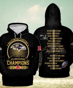 Baltimore Ravens 2023 Go Ravens Champions Black Design Hoodie T Shirt