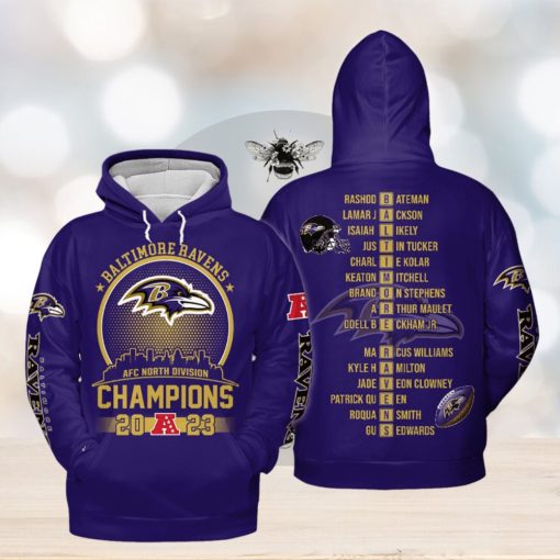 Baltimore Ravens 2023 Go Ravens Champions Hoodie T Shirt