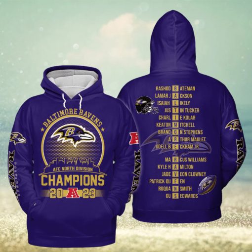 Baltimore Ravens 2023 Go Ravens Champions Hoodie T Shirt