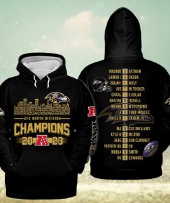 Baltimore Ravens AFC North Division Champions 2023 Black New Design Hoodie T Shirt