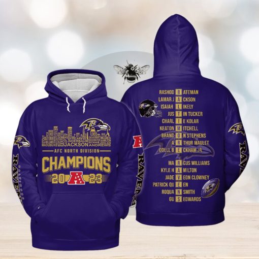 Baltimore Ravens AFC North Division Champions 2023 Hoodie T Shirt