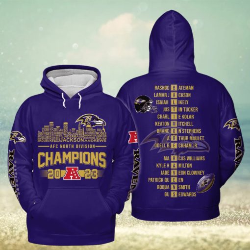 Baltimore Ravens AFC North Division Champions 2023 Hoodie T Shirt