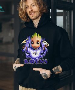 Baltimore Ravens Baby Groot Blood Inside Me Shirt