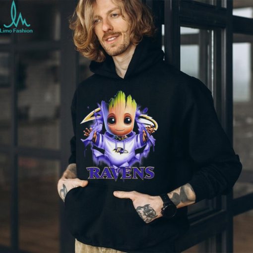 Baltimore Ravens Baby Groot Blood Inside Me Shirt
