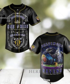 Baltimore Ravens Classic Full Print Baseball Jersey