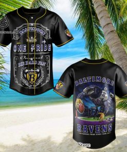 Baltimore Ravens Classic Full Print Baseball Jersey