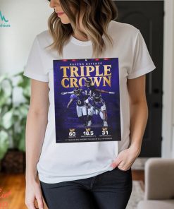 Baltimore Ravens Defensive Triple Crown First Team In NFL History To Lead In All Categories NFL Season 2023 Poster T Shirt