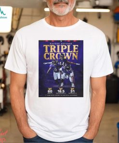 Baltimore Ravens Defensive Triple Crown First Team In NFL History To Lead In All Categories NFL Season 2023 Poster T Shirt