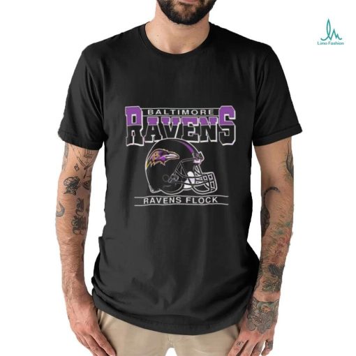 Baltimore Ravens Flock Helmet T Shirt