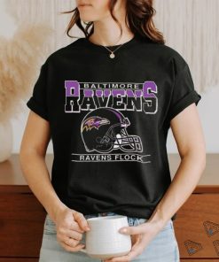 Baltimore Ravens Flock Helmet T Shirt