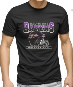 Baltimore Ravens Flock Helmet T Shirt