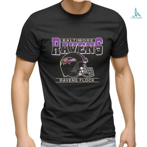 Baltimore Ravens Flock Helmet T Shirt