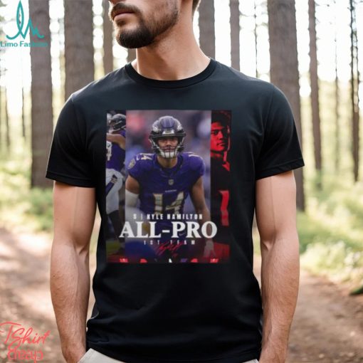 Baltimore Ravens Kyle Hamilton S 2023 Season NFL Associated Press All Pro First Team Poster Unisex T Shirt