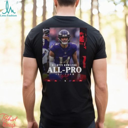 Baltimore Ravens Kyle Hamilton S 2023 Season NFL Associated Press All Pro First Team Poster Unisex T Shirt