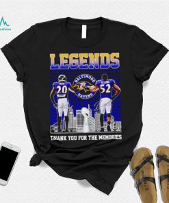 Baltimore Ravens Legends Ed Reed and Ray Lewis thank you for the memories shirt