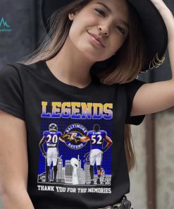 Baltimore Ravens Legends Ed Reed and Ray Lewis thank you for the memories shirt