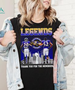 Baltimore Ravens Legends Ed Reed and Ray Lewis thank you for the memories shirt