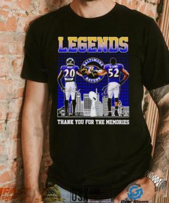 Baltimore Ravens Legends Ed Reed and Ray Lewis thank you for the memories shirt