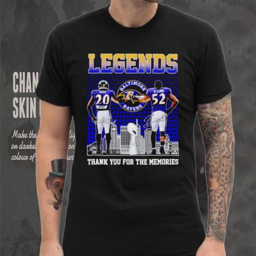 Baltimore Ravens Legends Ed Reed and Ray Lewis thank you for the memories shirt