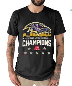 Baltimore Ravens Logo Players Name Signatures AFC North Division Champions 2023 shirt