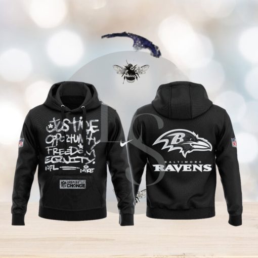 Baltimore Ravens NFL Justice Opportunity Equity Freedom Hoodie 3D