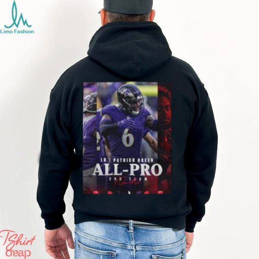 Baltimore Ravens Patrick Queen LB Season 2023 NFL Associated Press All Pro Second Team Poster Classic T Shirt