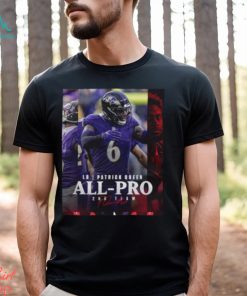 Baltimore Ravens Patrick Queen LB Season 2023 NFL Associated Press All Pro Second Team Poster Classic T Shirt