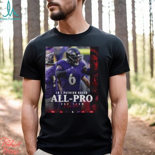 Baltimore Ravens Patrick Queen LB Season 2023 NFL Associated Press All Pro Second Team Poster Classic T Shirt