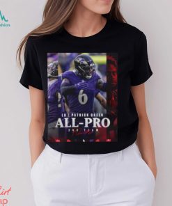 Baltimore Ravens Patrick Queen LB Season 2023 NFL Associated Press All Pro Second Team Poster Classic T Shirt