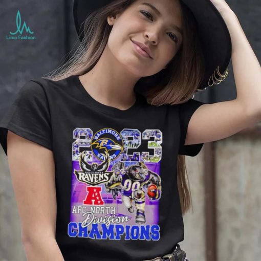 Baltimore Ravens Poe mascot 2023 AFC North Division Champions shirt