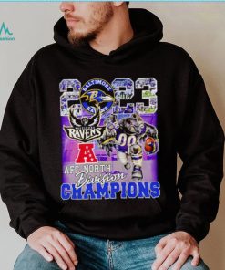 Baltimore Ravens Poe mascot 2023 AFC North Division Champions shirt