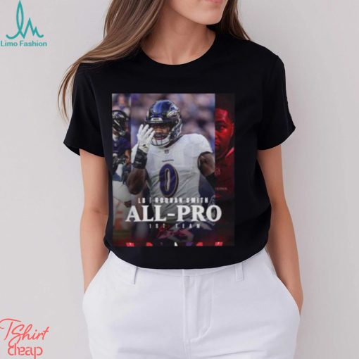 Baltimore Ravens Roquan Smith LB Season 2023 NFL Associated Press All Pro First Team Poster Unisex T Shirt