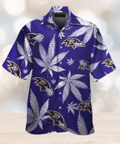 Baltimore Ravens Short Sleeve Button Up Hawaiian Tropical Shirt