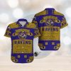 Baltimore Ravensskull Short Sleeve Button Up Tropical Hawaiian Shirt VER02